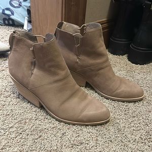 Eileen fisher tote suede leather ankle tan bootie Size 11